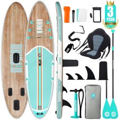 Niphean Tabla Paddle Surf Hinchable para Adultos con Todos los Accesorios, 320cm Paddle Surf Hinchable para Todos los Niveles, Sup Capacidad 200kg para 2 Personas, Stand up Paddle Board con Asiento